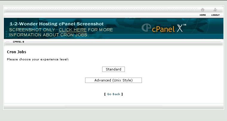 Screenshot of cPanel Cron Jobs setup page