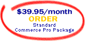 Order Web Hosting Commerce Pro Package for only $39.95/month